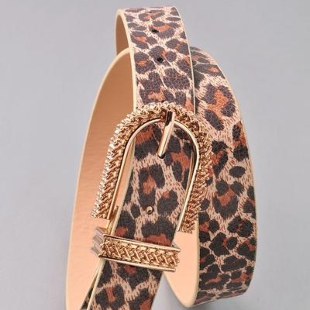 Leopard Print Belt - Picture 2 of 5